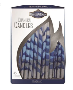 Chanukah Candles/Beeswax Chanukah/Shabbat/Menorah /Silver Plated candle holder